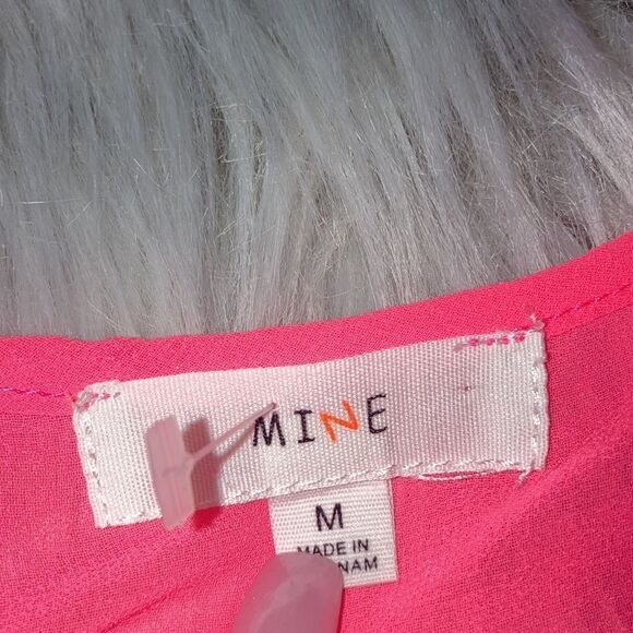 MINE Sheer Pink Blouse - Picture 3 of 3